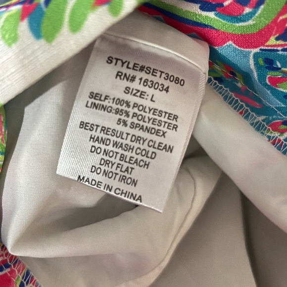 Like the Moon Women Green Multi Paisley & Floral Print Spring/Summer Shorts Sz-L - Picture 4 of 5